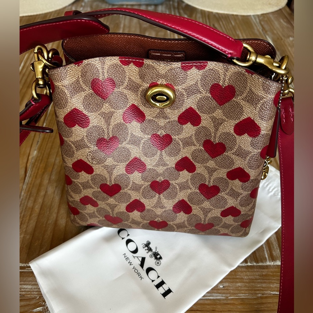 Coach Willow Hearts Crossbody Bag (like new)